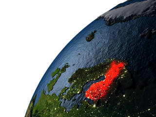 finland-in-red-on-earth-at-night